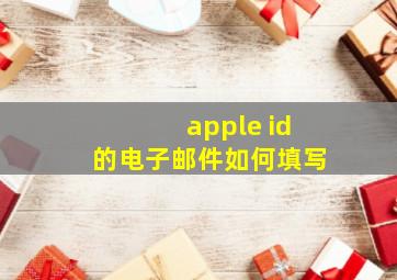 apple id的电子邮件如何填写